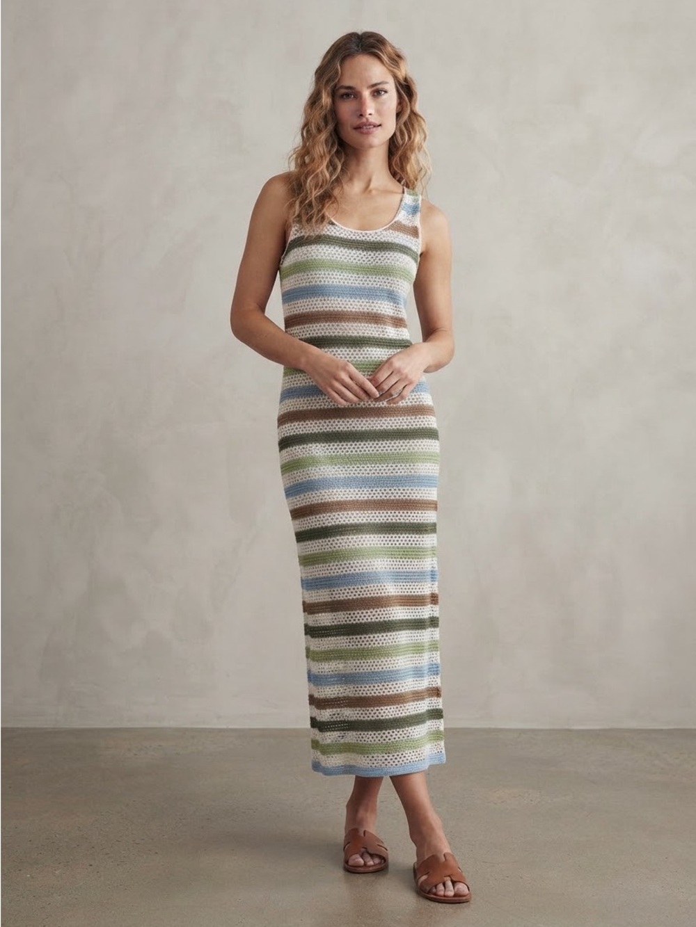 Tacera Multicolor Striped Maxi Dress